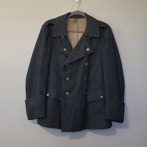 WW1 Swiss Army Medic Pea Coat Military Jacket Switzerland Size Not List - Picture 4 of 16